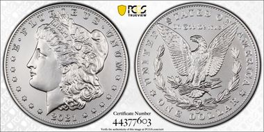 2021-CC Privy $1 Morgan Dollar 100th Anniversary First Strike MS70