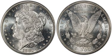 1881-S $1 MS62