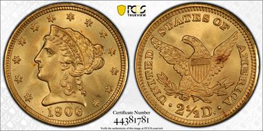 1906 $2.50 MS67+