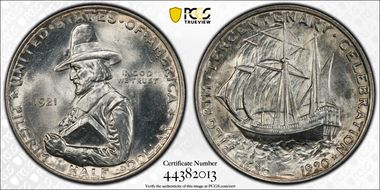 1921 50C Pilgrim MS64