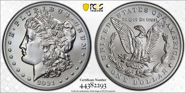 2021-O Privy $1 Morgan Dollar 100th Anniversary MS70