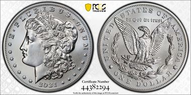 2021-O Privy $1 Morgan Dollar 100th Anniversary MS69