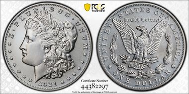 2021-S $1 Morgan Dollar 100th Anniversary MS70
