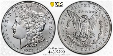 2021-D $1 Morgan Dollar 100th Anniversary MS70
