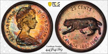 1967 25C 0.800 Ag MS65