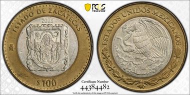 2003-Mo 100 P Zacatecas AU58