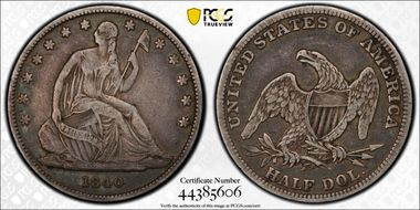 1840 (O) 50C Medium Letters VF25