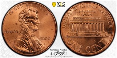 2000 1C "Cheerios" Cent MS66RD
