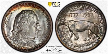 1927 50C Vermont MS66