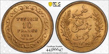 AH1308-1891-A 10 Fr Lec-404 MS62