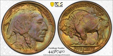 1913-D 5C Type 2 MS67