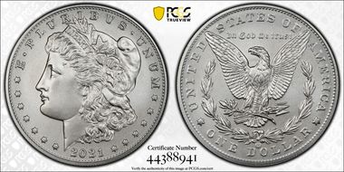 2021-CC Privy $1 Morgan Dollar 100th Anniversary MS69