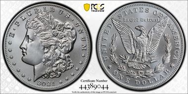 2021-D $1 Morgan Dollar 100th Anniversary MS69