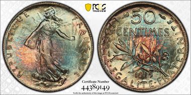 1919 50C Gad-420 F-190 MS67+