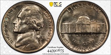 1955-D/S 5C Overmintmark FS-501 MS64