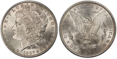 1887-O $1 MS62