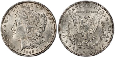 1889 $1 AU58