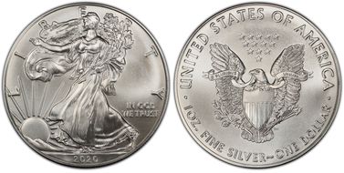 2020 $1 Silver Eagle MS70