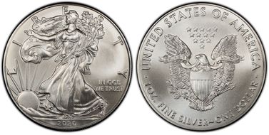 2020 $1 Silver Eagle MS69