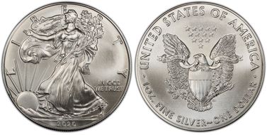 2020 $1 Silver Eagle MS70