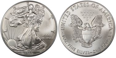 2020 $1 Silver Eagle MS70