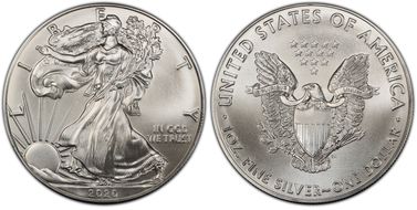 2020 $1 Silver Eagle MS70