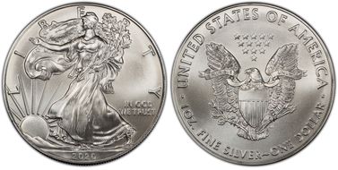 2020 $1 Silver Eagle MS70