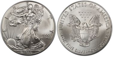 2020 $1 Silver Eagle MS69
