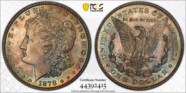 1878 7TF $1 Reverse of 1878 MS63