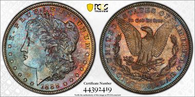 1888 $1 MS64