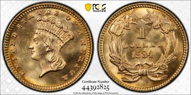1884 G$1 MS64