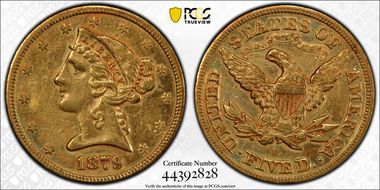 1879 $5 N1