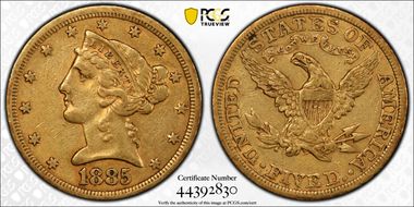 1885 $5 N1
