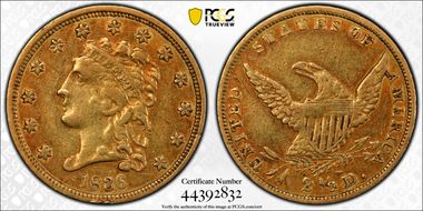 1836 $2.50 Script 8 VF35