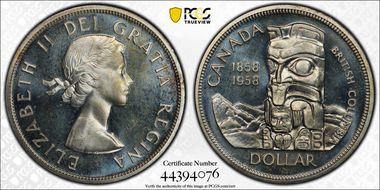 1958 S$1 British Columbia PL66