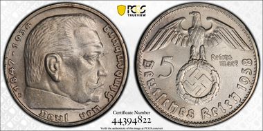 1938-D 5 Mk J-367 MS63