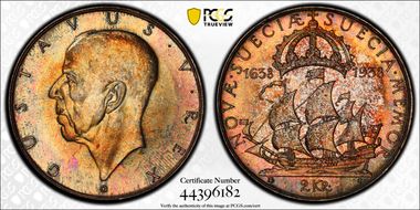 1938-G 2 Kr Delaware KM-807 MS66