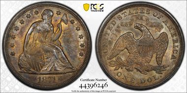 1871 $1 AU58