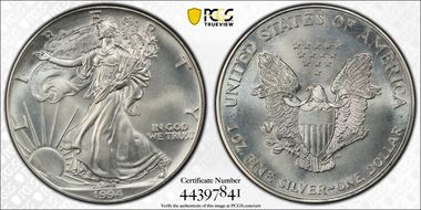 1994 $1 Silver Eagle N1