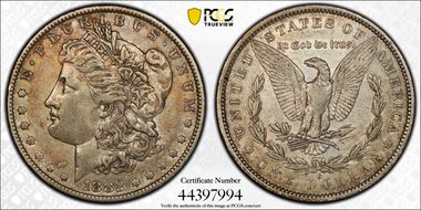 1882-O/S $1 Weak XF40