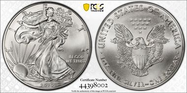 2020 $1 Silver Eagle MS69