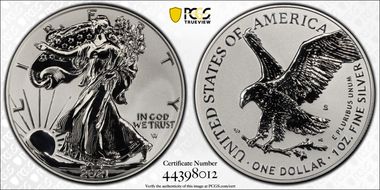 2021-S $1 Silver Eagle Rev PR - Type 2 Designer Edition - First Strike PR70