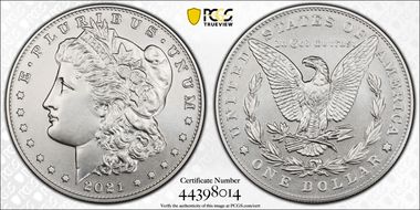 2021-S $1 Morgan Dollar 100th Anniversary First Strike MS70