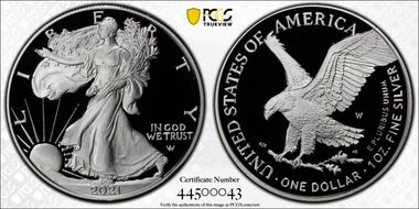 2021-W  $1 Silver Eagle - Type 2 PR69DCAM