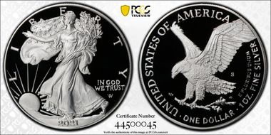 2021-S $1 Silver Eagle - Type 2 PR70DCAM