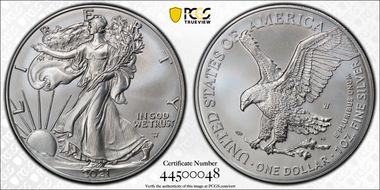 2021-W $1 Burnished Silver Eagle-Type 2 SP70