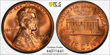 1965 1C MS66+ RD