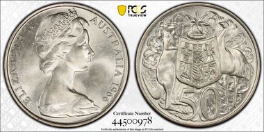 1966 50C KM-67  Ag MS64