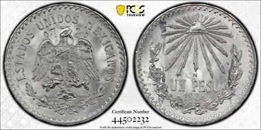 1934-M Peso KM-455  Ag MS66