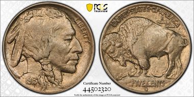 1913-D 5C Type 1 AU58